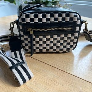 Target crossbody black and white checkered bag purse Jniversal Thread